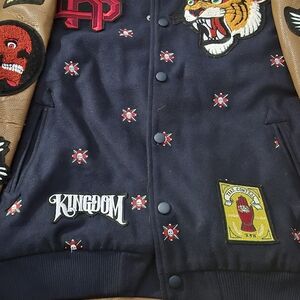 Reason Black and Brown Bomber Jacket